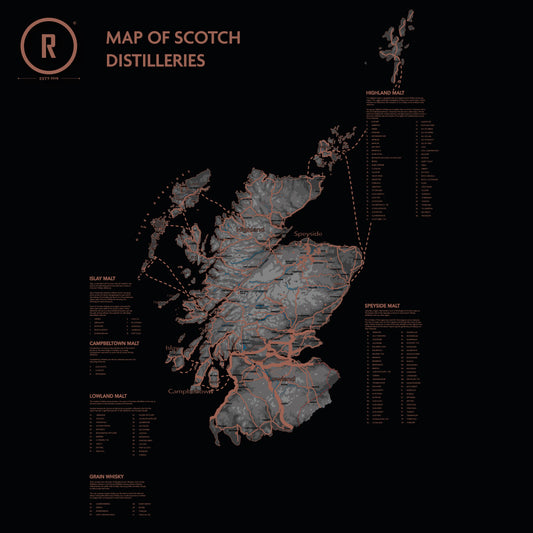 Map of Scotch Distilleries